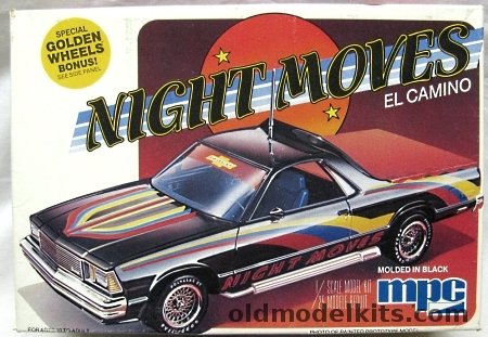 MPC Night Moves Chevrolet El Camino - Can Be Built Stock or Custom, 1-0760 plastic model kit